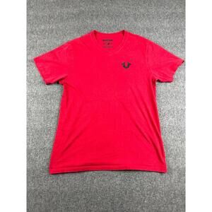 True Religion Women's Classic V-Neck Tee Red Size Small